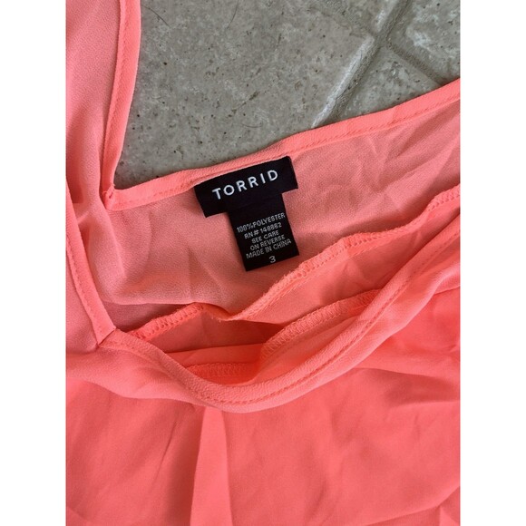 Torrid Size 3 Lightweight Sheer Blouse Flowy Vibrant - Picture 6 of 6